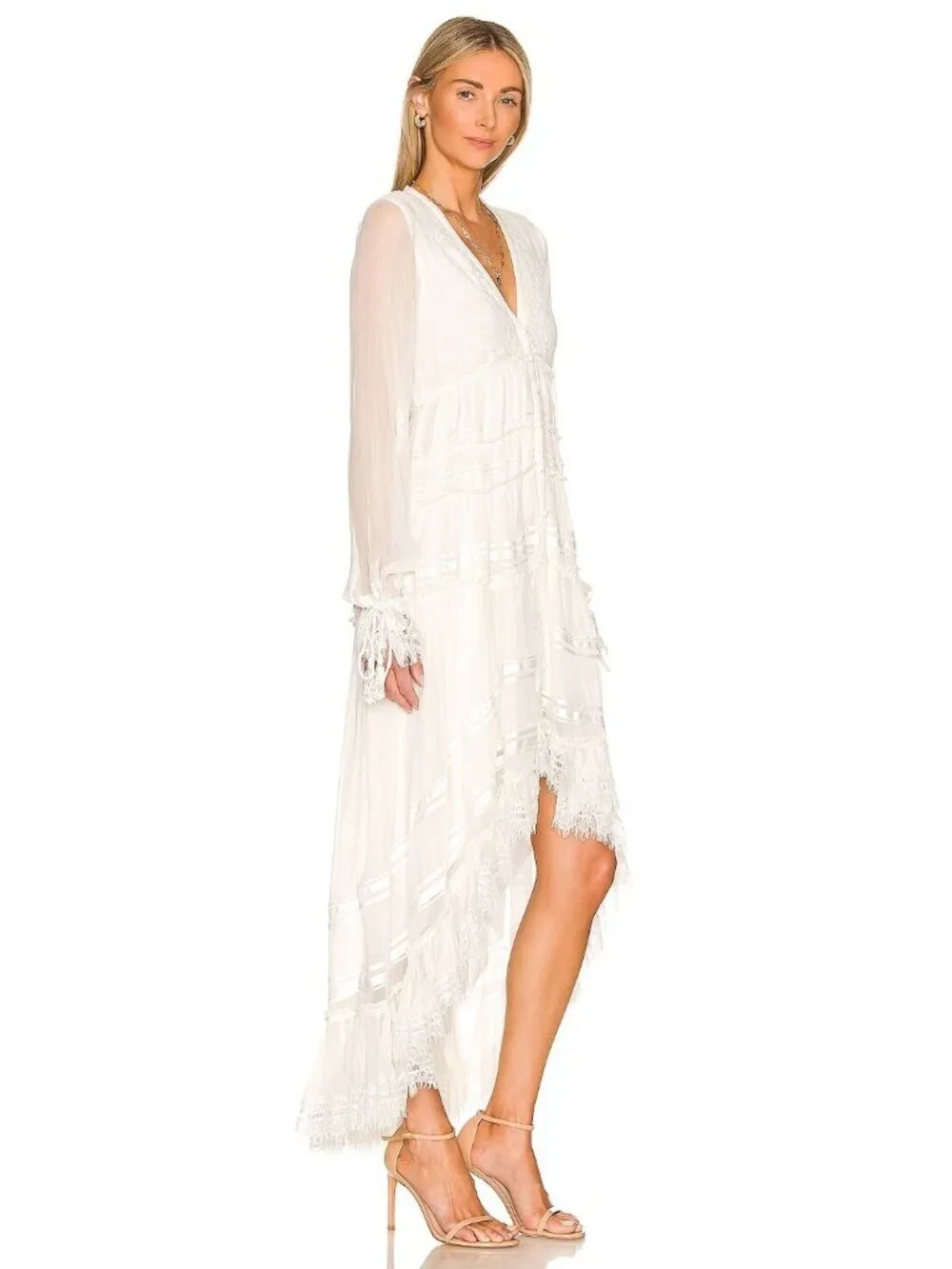 ROCOCO SAND High Low Long Dress in White - Picture 2 of 3
